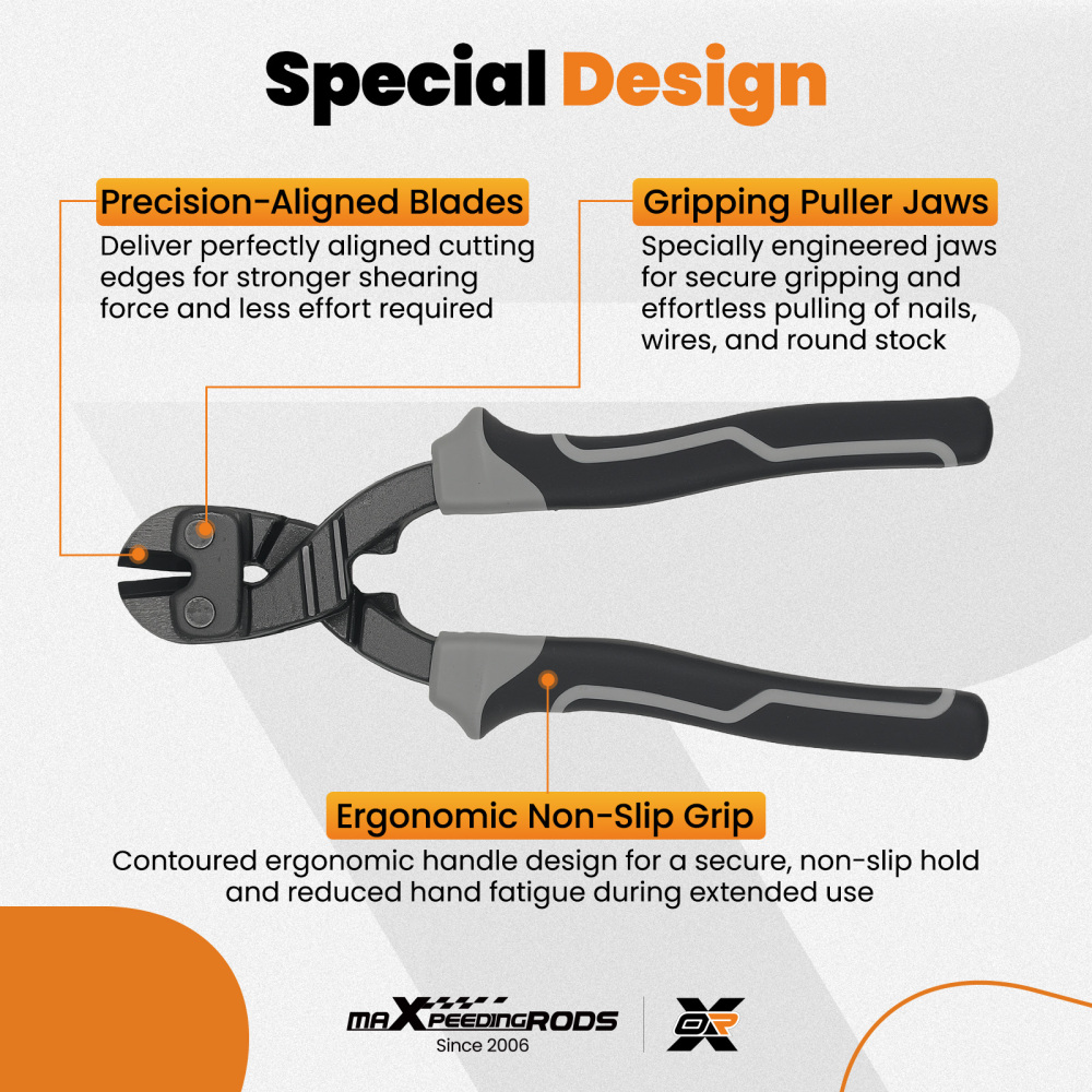 Bolt Cutter 8 Inch for Steel Wire Bar Cutting Home Improvement Hand Tool