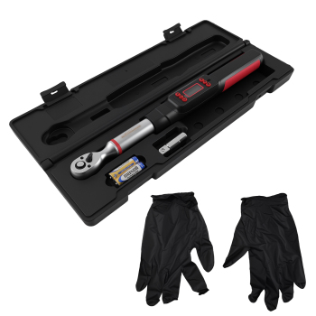 3/8 Digital Torque Wrench 3.7-37ft-lbs LED Display Ratchet Socket Tool