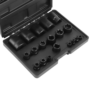 19 PC External Torx Plus Socket Set 6 Point EP Socket