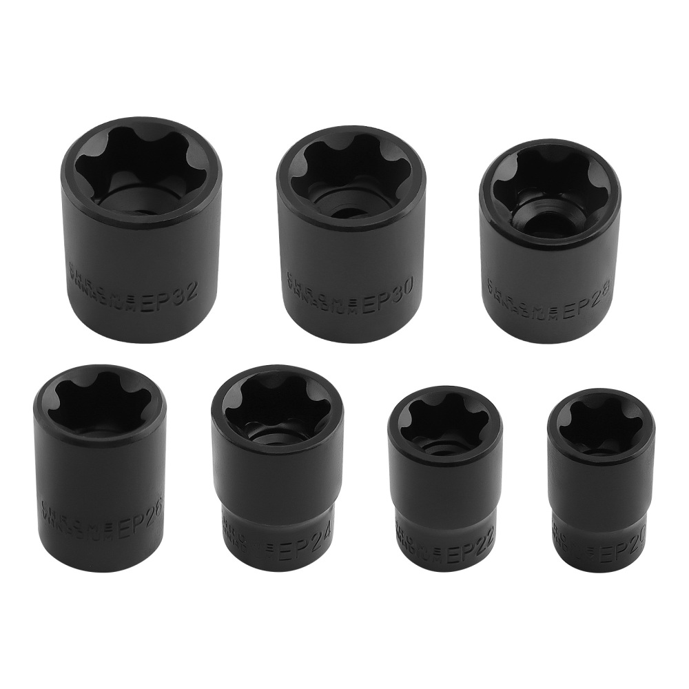 19 PC External Torx Plus Socket Set 6 Point EP Socket