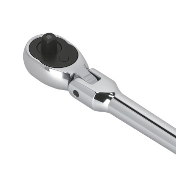 1/4 72-Tooth Flex Head Ratchet Chrome Plated Mirror Tool 175mm 5° Arc