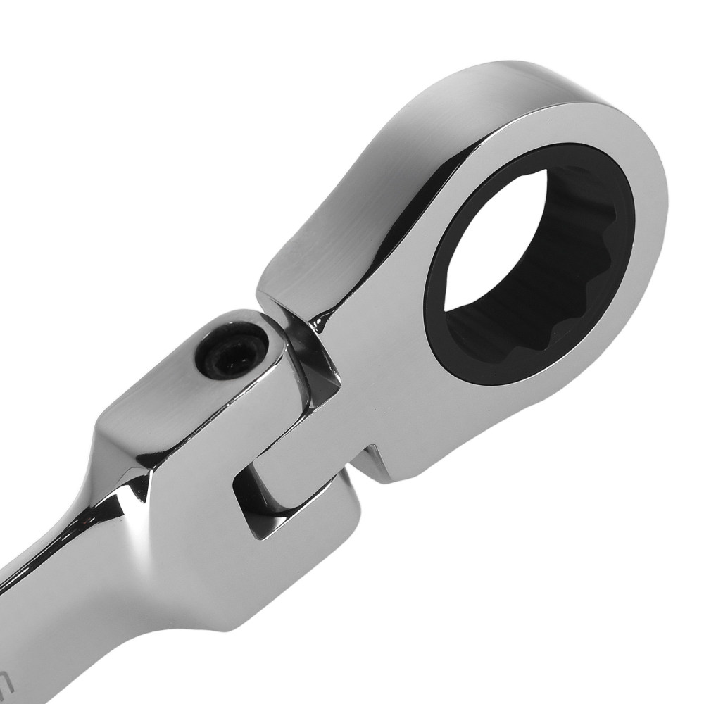10 Piece Chrome Vanadium Flexible Ratchet Spanner Set 6-22mm With Bag