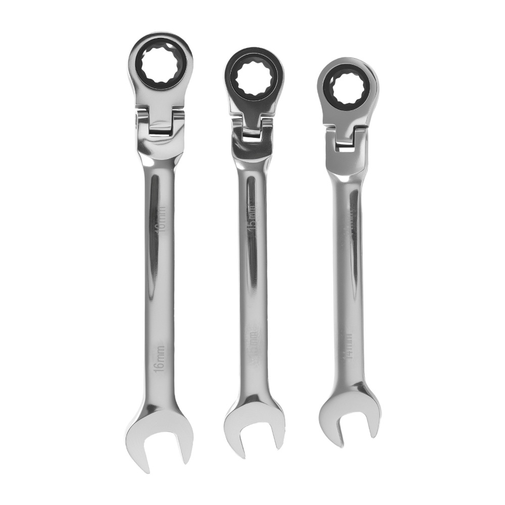 14 Piece CRV Flex Ratchet Spanner Set 8mm-24mm 72 Teeth Combination Wrench