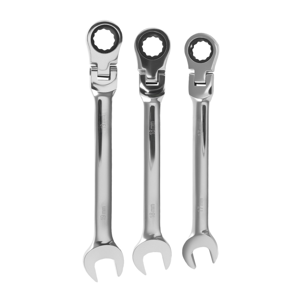 14 Piece CRV Flex Ratchet Spanner Set 8mm-24mm 72 Teeth Combination Wrench