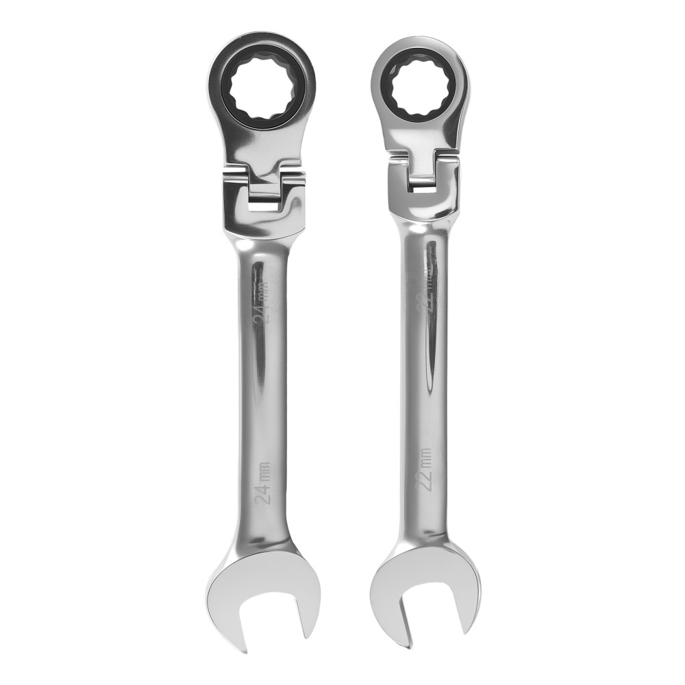 14 Piece CRV Flex Ratchet Spanner Set 8mm-24mm 72 Teeth Combination Wrench