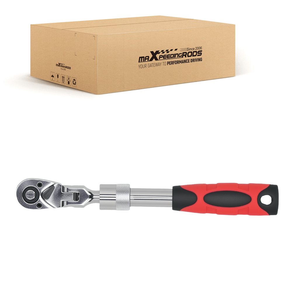 1/4 Drive Flex Head Ratchet 72 Tooth Quick Release Retractable Wrench 40Cr