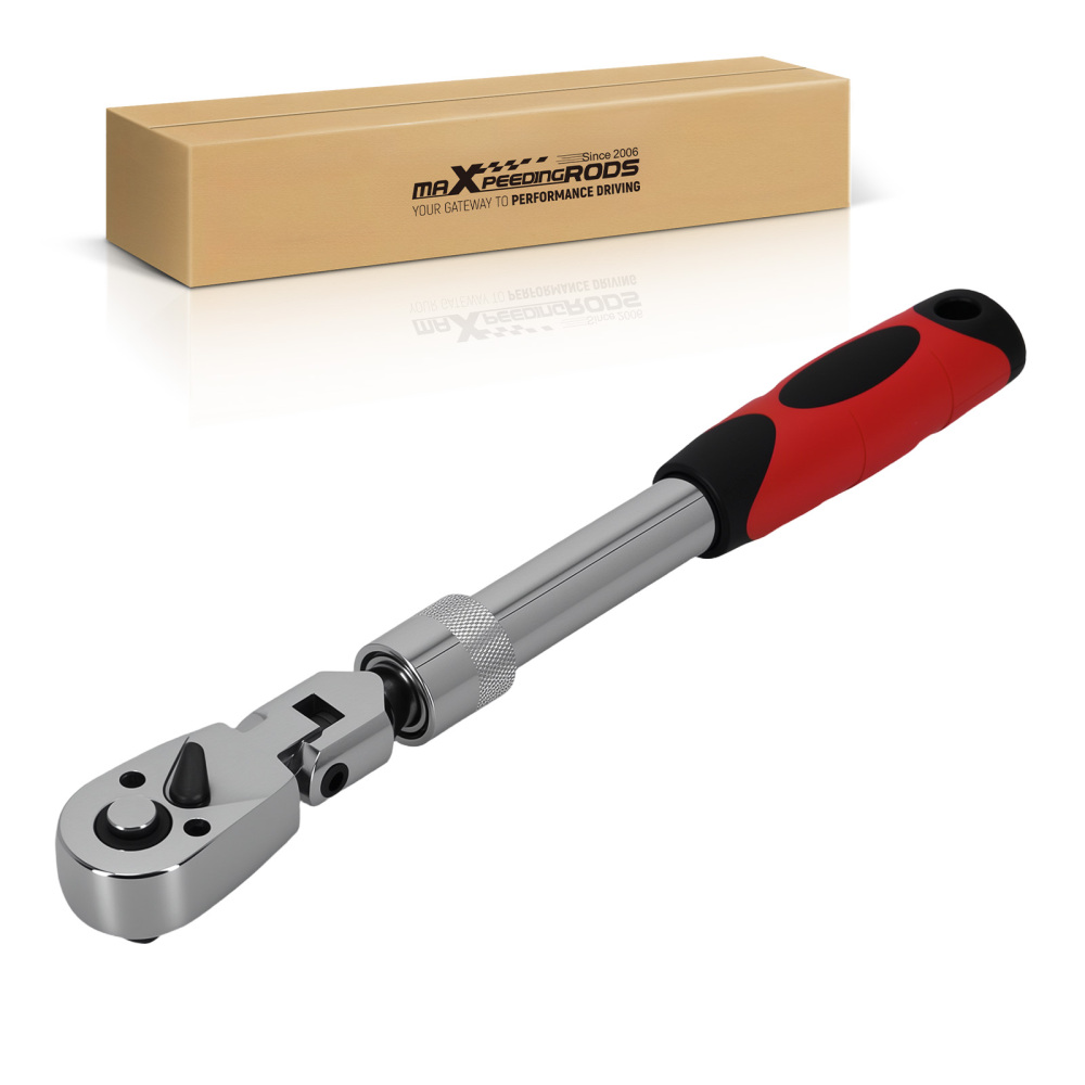 3/8 Drive Extendable Flex Ratchet Wrench 72T 250-315mm Comfort Grip 40Cr