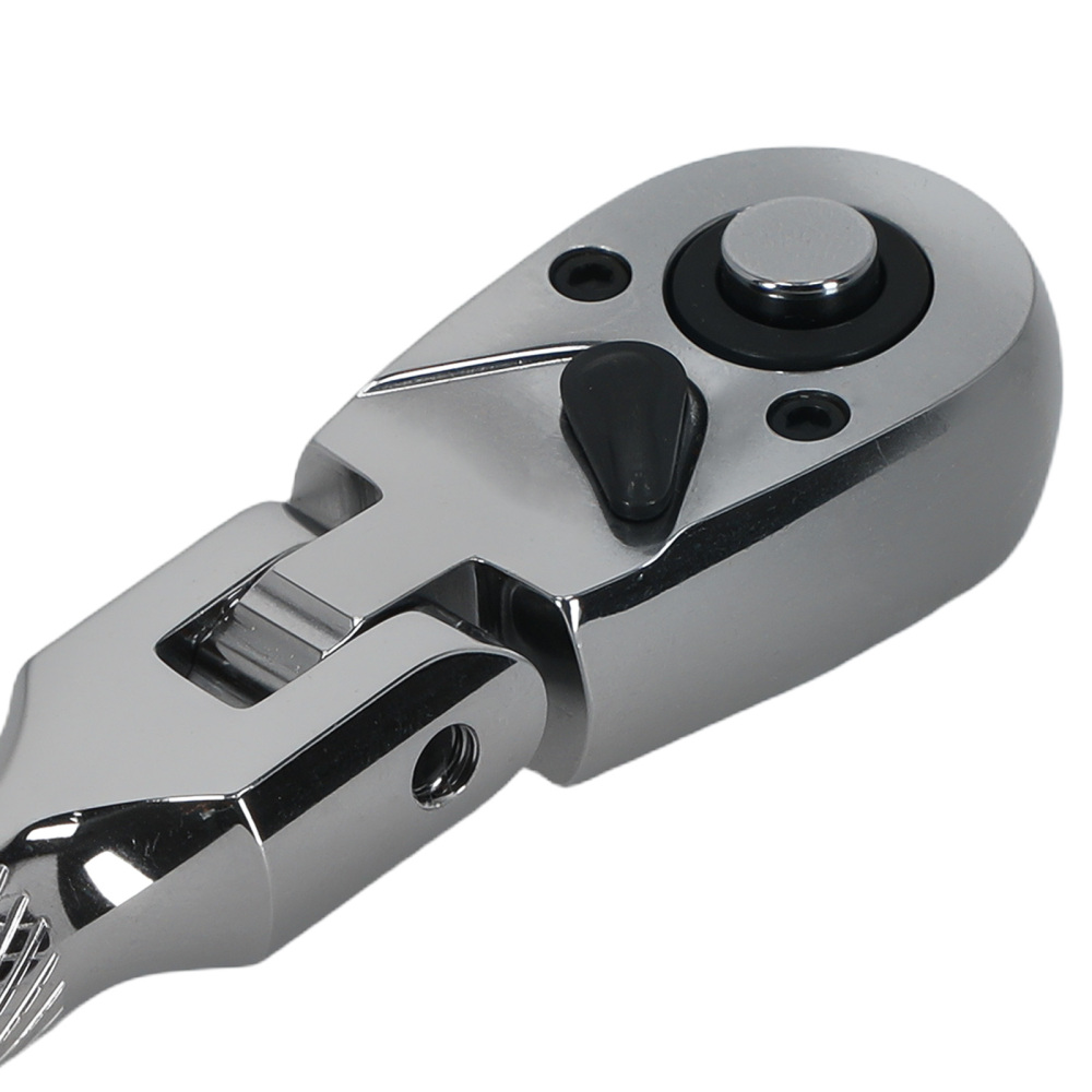 1/4 Drive 72-Tooth Ratchet Wrench CR-V 180° Flexi-Head Stubby