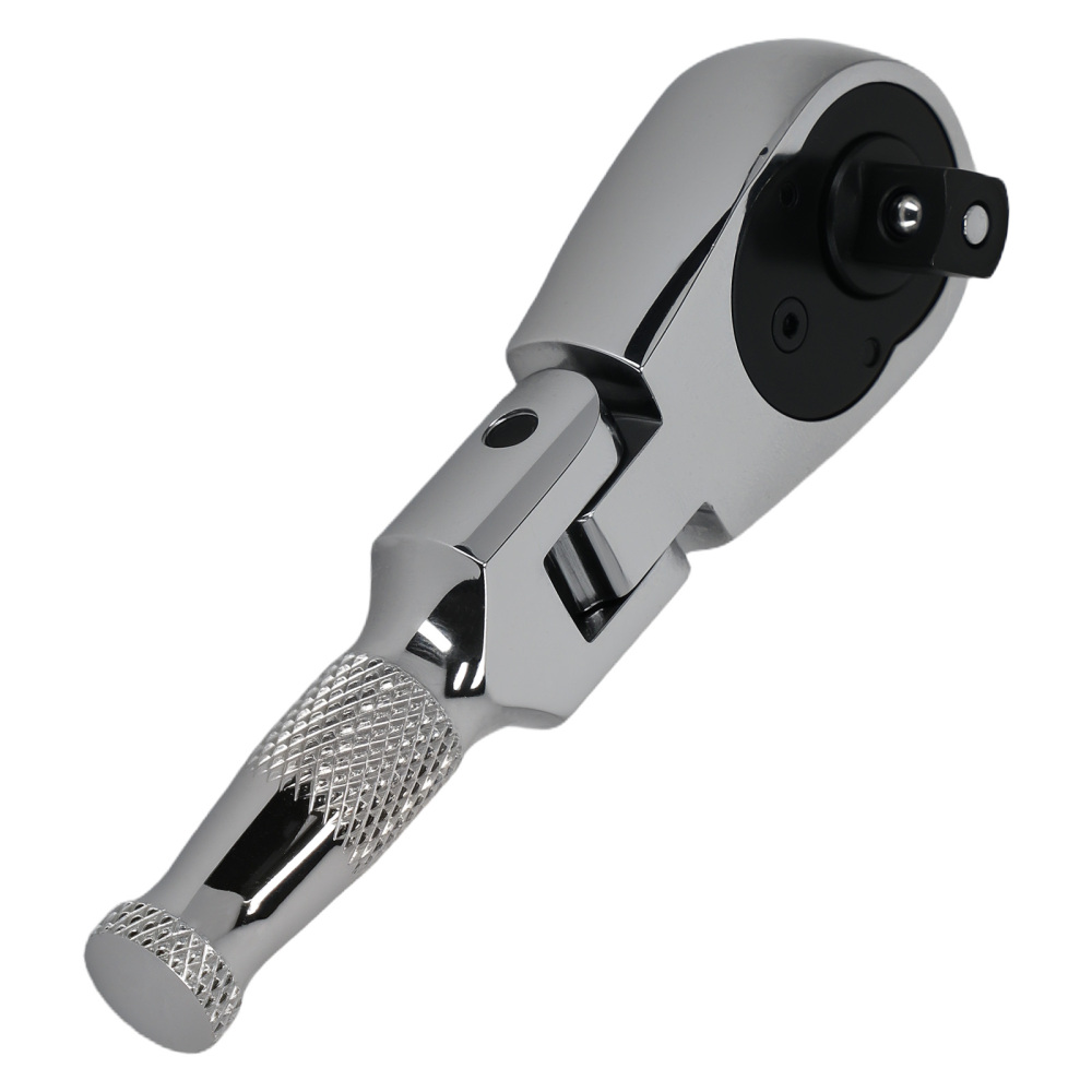 180° Flexi Head 72-Tooth Ratchet Wrench 3/8 Drive Stubby CR-V