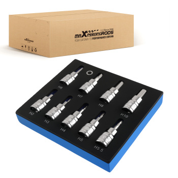 3/8 Allen Key Hex Bit Socket 9pcs Chrome Vanadium Steel 2mm-10mm Set