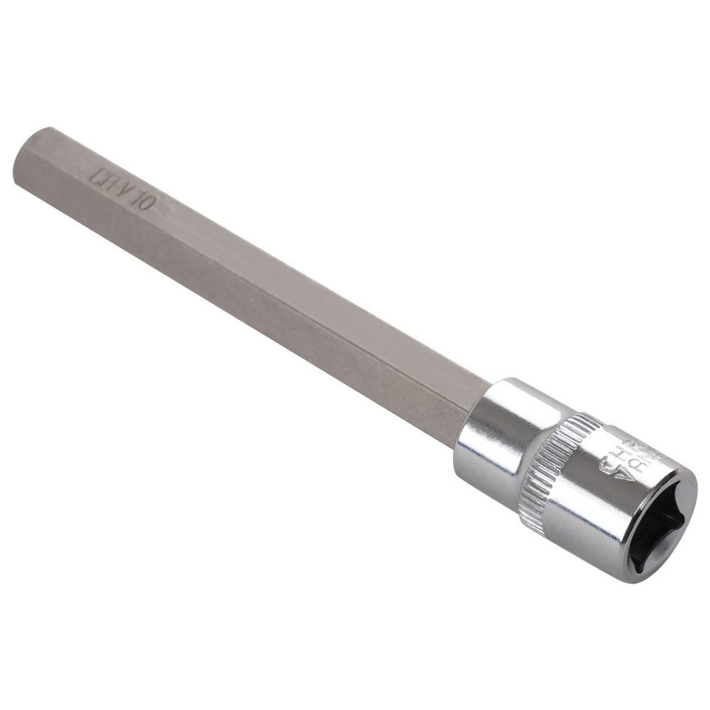 3/8in Drive 7pc Extra Long Hex Bit Socket Set 3-10mm Metric CRV Steel