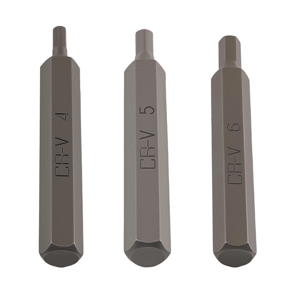 15 Chiavi Brugola CRV 30-75mm Metriche H4-H12 Adattatore 10mm 1/2 Quadro