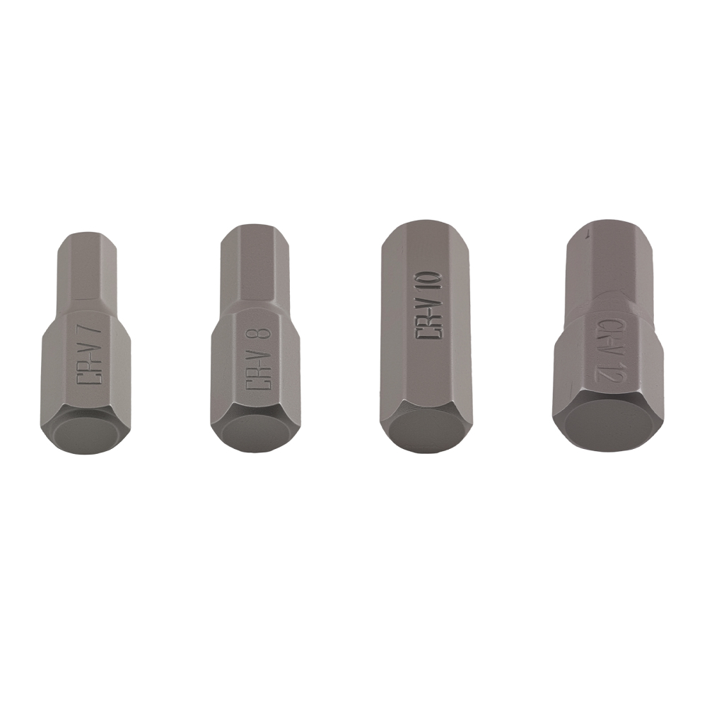 15 Chiavi Brugola CRV 30-75mm Metriche H4-H12 Adattatore 10mm 1/2 Quadro