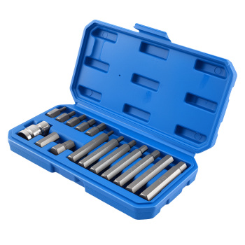 15 Chiavi Brugola CRV 30-75mm Metriche H4-H12 Adattatore 10mm 1/2 Quadro