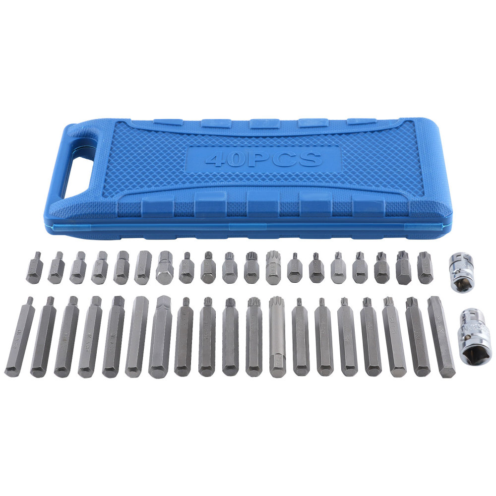 40PC Bit Set Chrome Vanadium Steel Star Hex Spline for Tool Kit Professional