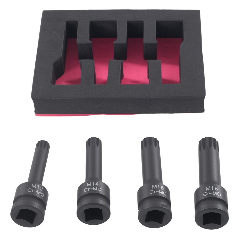 1/2 Drive Impact Spline Bit M12 M14 M16 M18 for VAG Models CR-MO 78mm