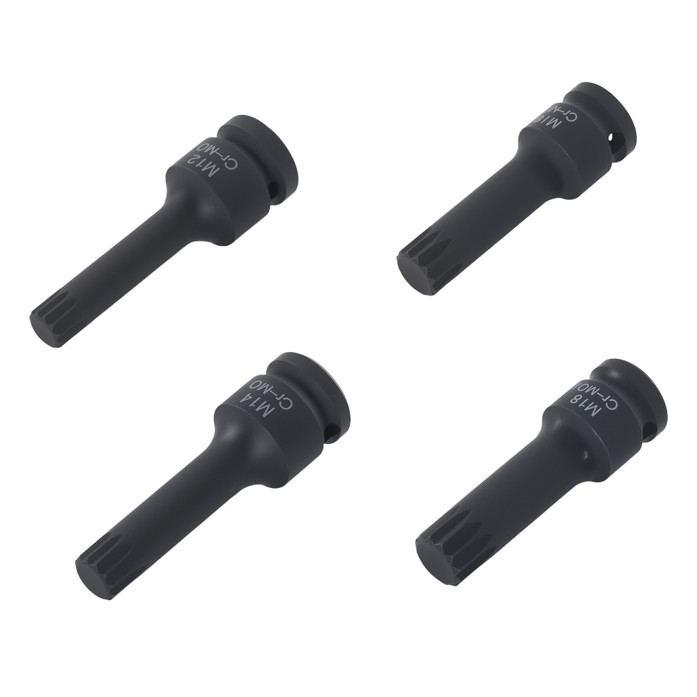 1/2 Drive Impact Spline Bit M12 M14 M16 M18 for VAG Models CR-MO 78mm