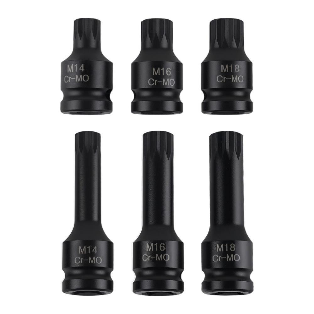 6 Bussole Spline 1/2 Impact compatibile per VW Golf LT Transporter M14 M16 M18