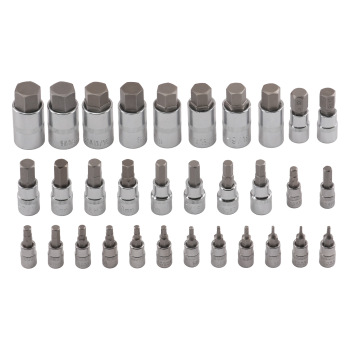 32pc SAEMetric Socket KIt Standard Allen 1/4 3/8 1/2 Master Hex Bit