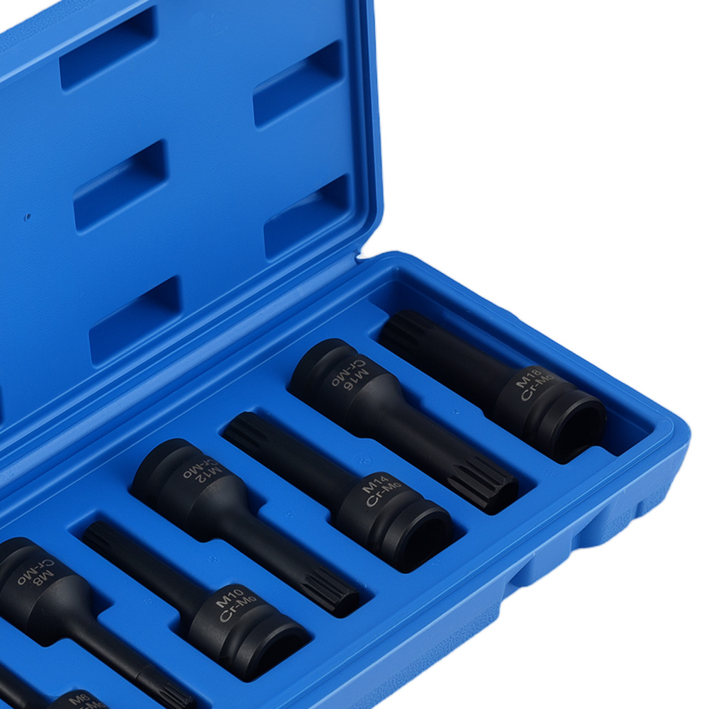 Douilles Cannelé 8pcs for Pneumatique M5 M6 M8 M10 M12 M14 M16 M18 78MM