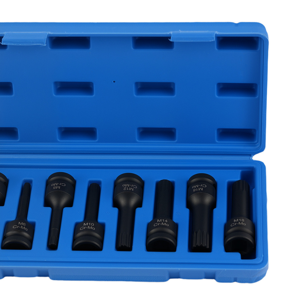 Douilles Cannelé 8pcs for Pneumatique M5 M6 M8 M10 M12 M14 M16 M18 78MM