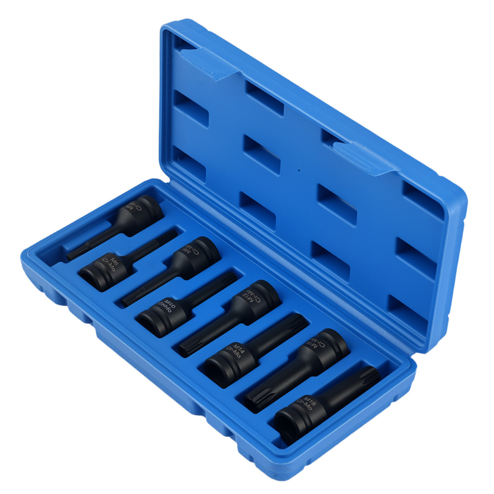 Douilles Cannelé 8pcs for Pneumatique M5 M6 M8 M10 M12 M14 M16 M18 78MM