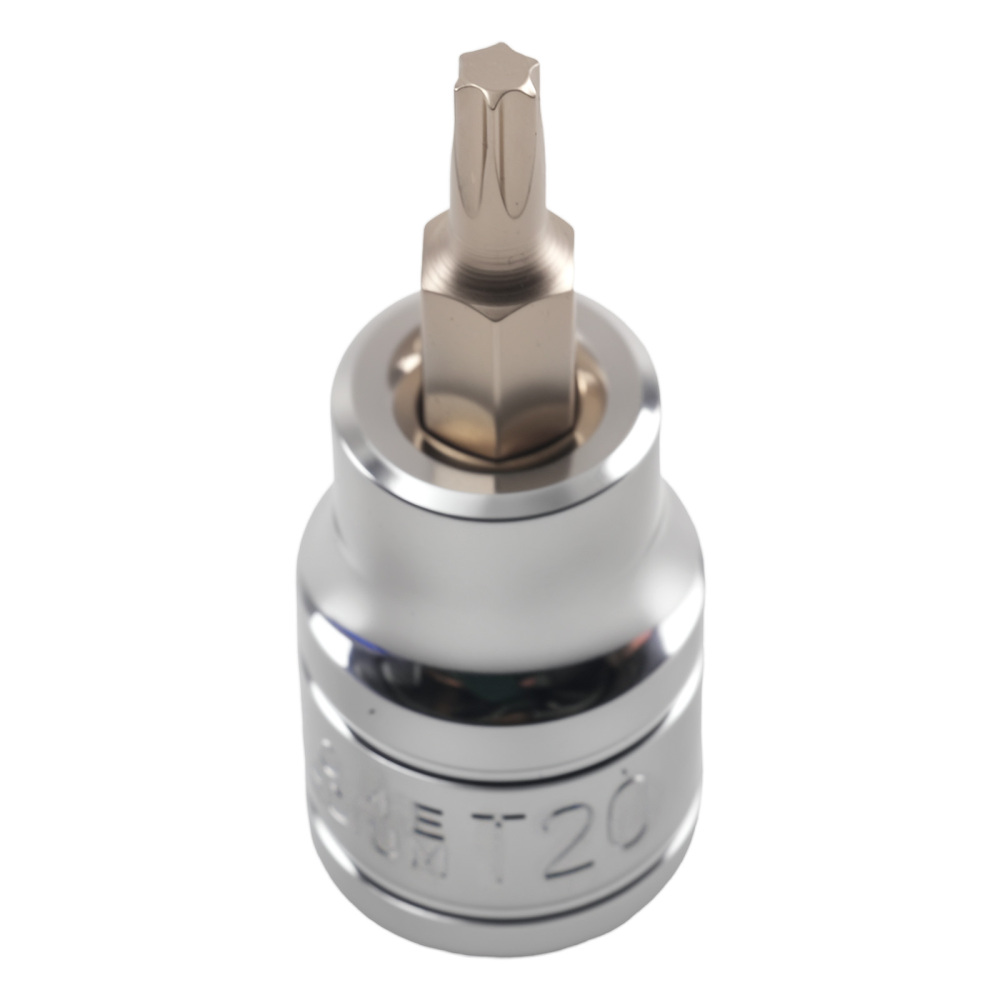 Bussole Bit CRV 3/8 Set 10pz T10 T15 T20 T25 T27 T30 T40 T45 T50 T55 48mm