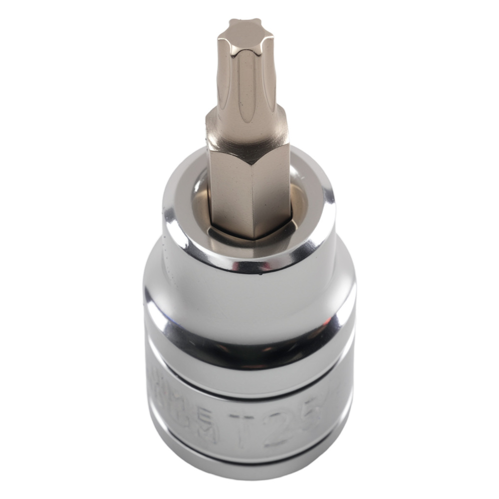 Bussole Bit CRV 3/8 Set 10pz T10 T15 T20 T25 T27 T30 T40 T45 T50 T55 48mm