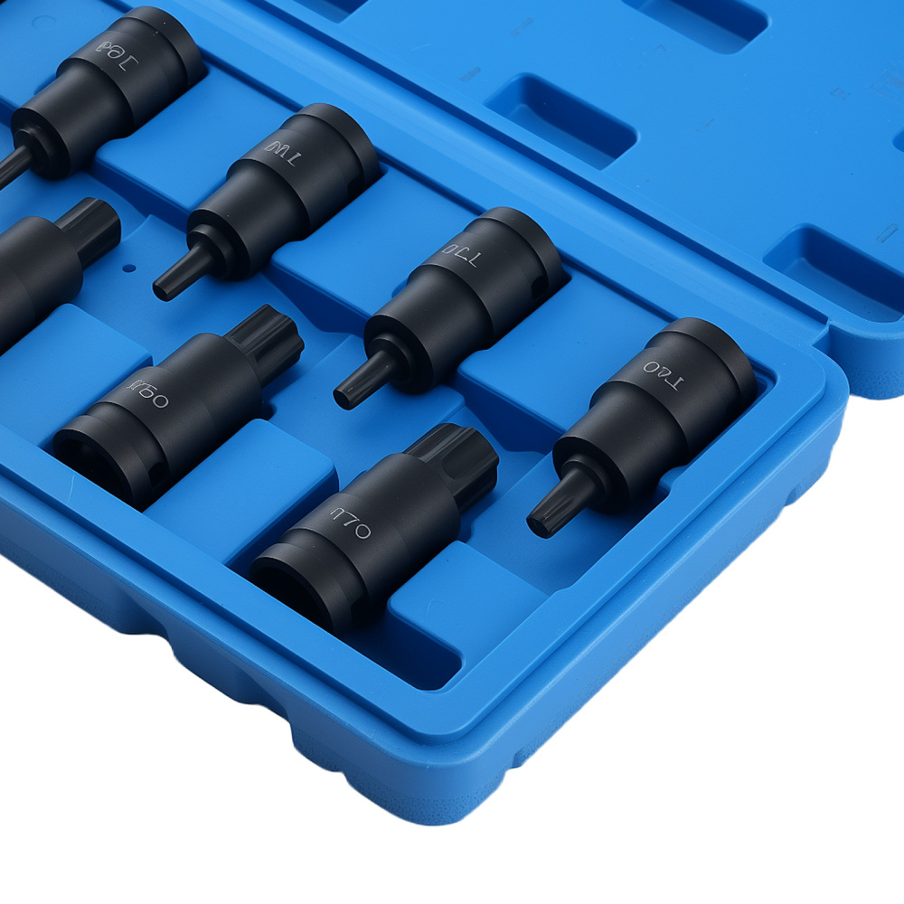 1/2 Drive Impact Socket Set Star 10PC T20-T70 S2 Steel Tool Kit N