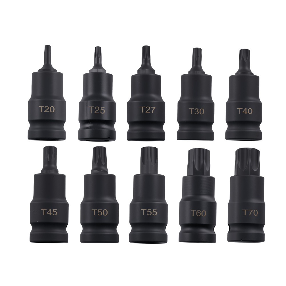 1/2 Drive Impact Socket Set Star 10PC T20-T70 S2 Steel Tool Kit N