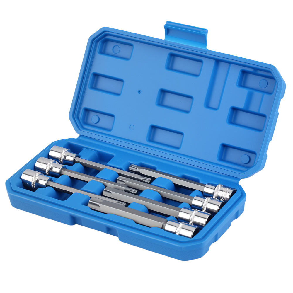 8 Pezzi Bussole Professionali 110mm T25-T60 Attacco 3/8 Cr-V