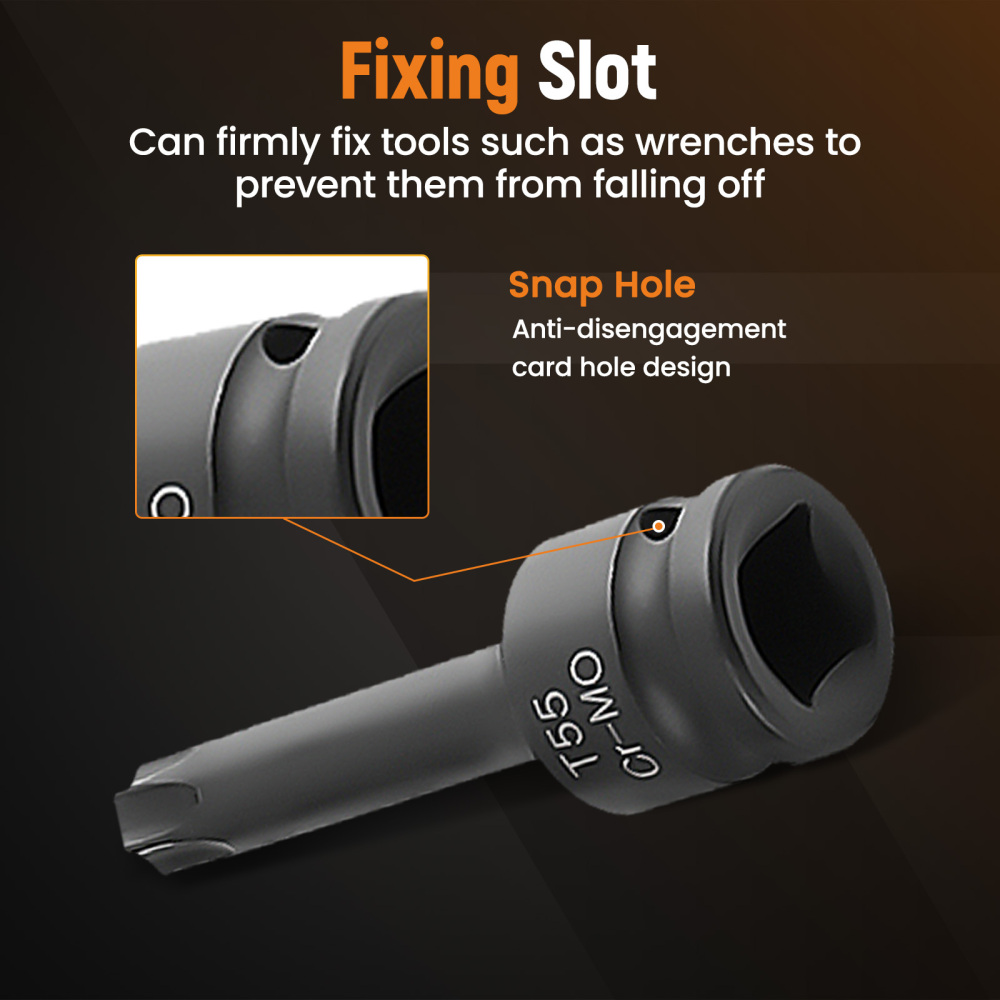 10Pcs T30-T100 1/2 Inch Socket Bits Set Star Drive Impact