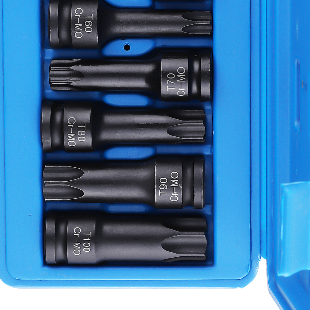 1/2 Inch 10Pcs Impact Socket Bits 3-Inch Extra Long Impact Star.