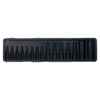 15pc CrMo Impact Star Socket Set 1/4 3/8 1/2 Drive T6-T70 Black compatible for Case