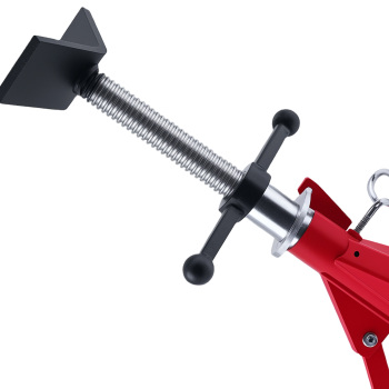 Adjustable Steel V-Head Pipe Stand 20-37 inch 882 lbs Capacity Casters