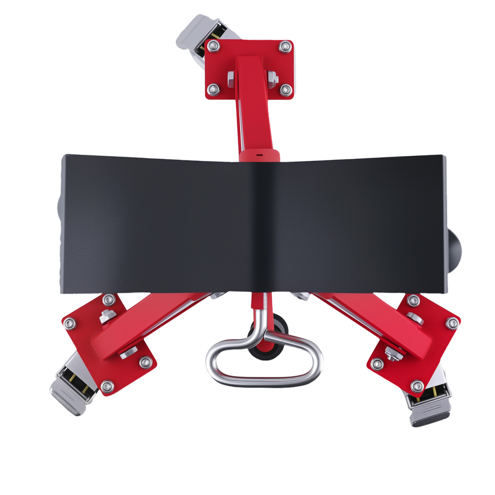 Adjustable Steel V-Head Pipe Stand 20-37 inch 882 lbs Capacity Casters