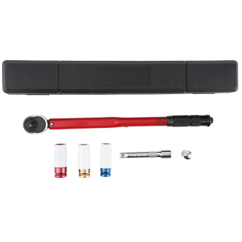 Llave Dinamométrica 30-210Nm 1/2 con 3 Vasos 17 19 21mm Para Ruedas de Coche