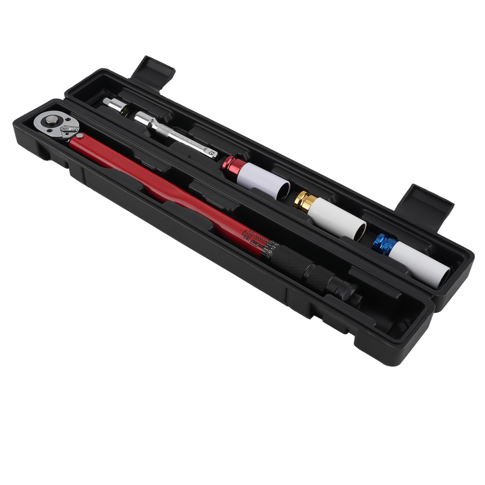 Llave Dinamométrica 30-210Nm 1/2 con 3 Vasos 17 19 21mm Para Ruedas de Coche