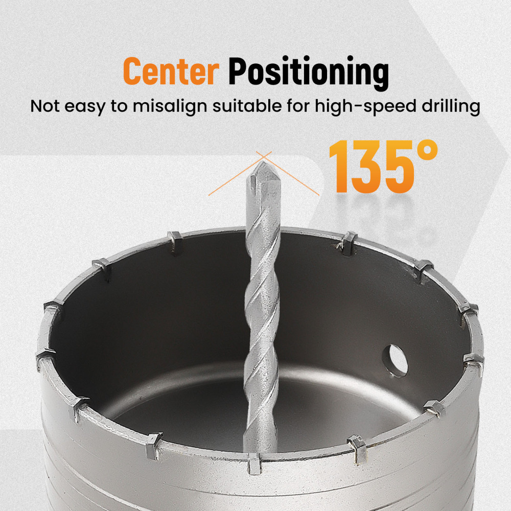 Brick Concrete Core Bit Carbide Hole Saw Set 16Pcs 30 40 50 65 80 100 110mm SDS