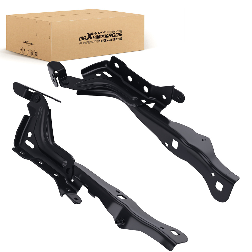 2Pcs Hood Hinge compatible for Ford F-150 2021-2024 ML3Z-16797-A ML3Z-16796-A Steel