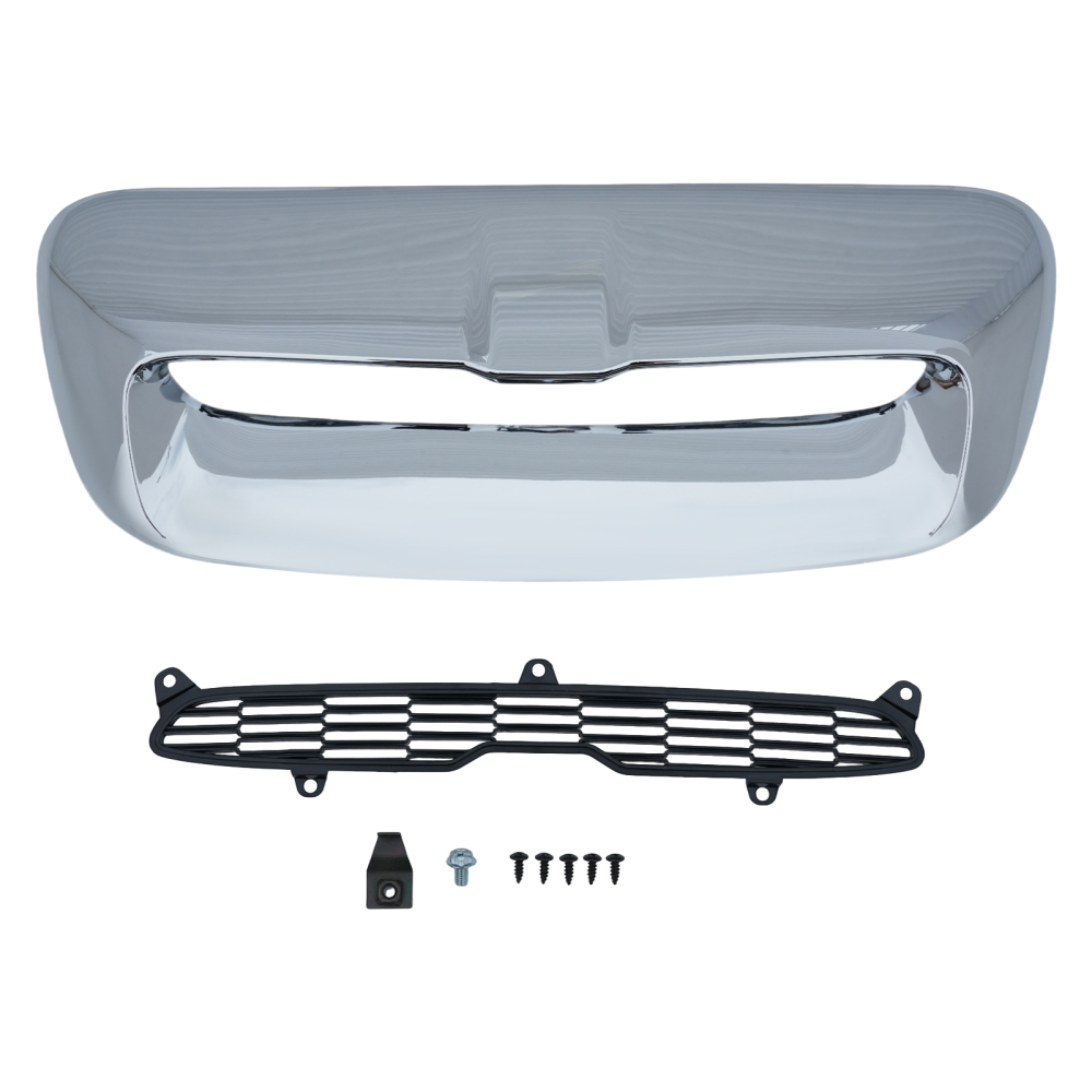 Chrome ABS Hood compatible for Vent Grille Cover compatible for Mini Cooper S R55 R56 R57 R58 07-14