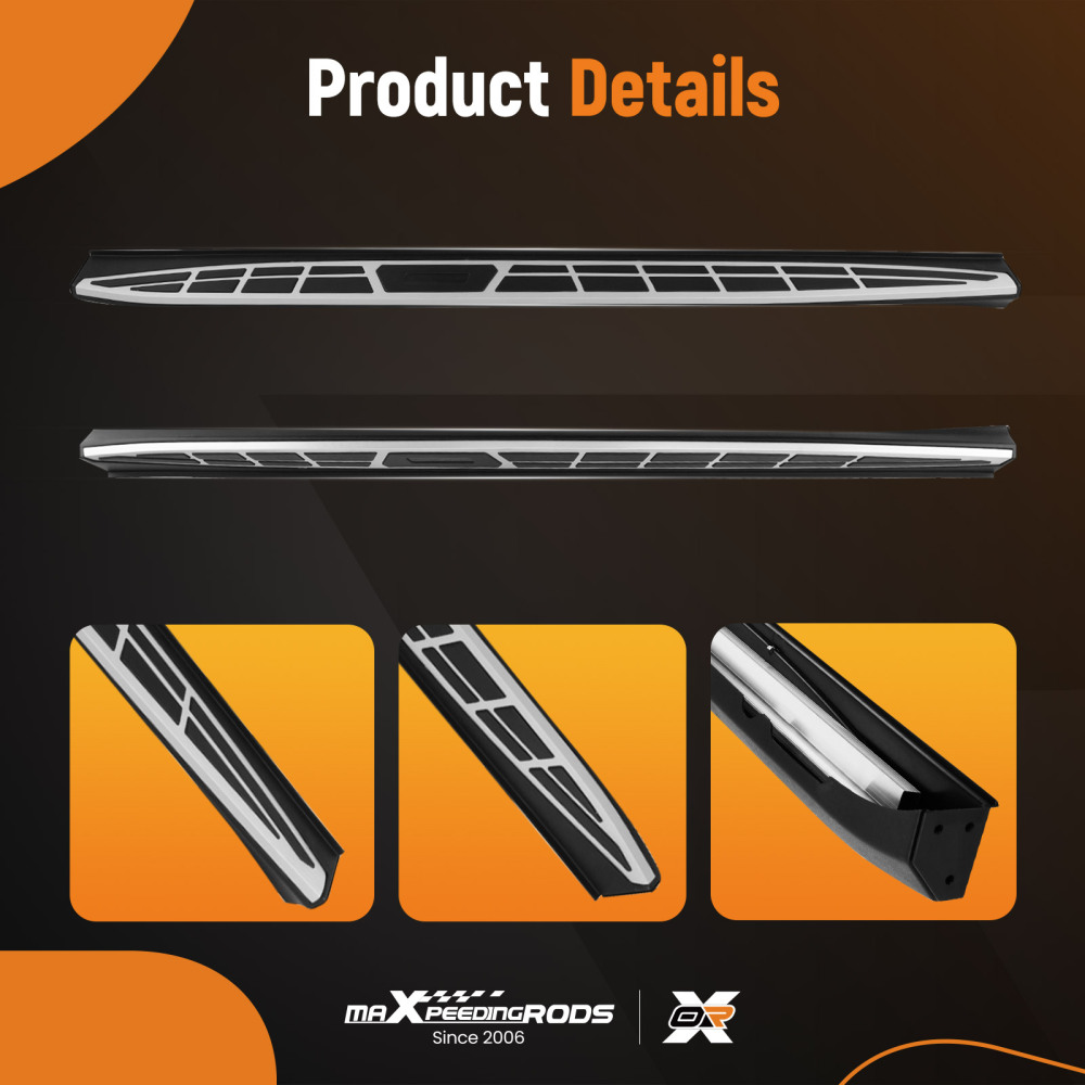 Aluminum Side Running Boards compatible for Kia Sportage MK4 2016-2021 Non-Slip Step Design