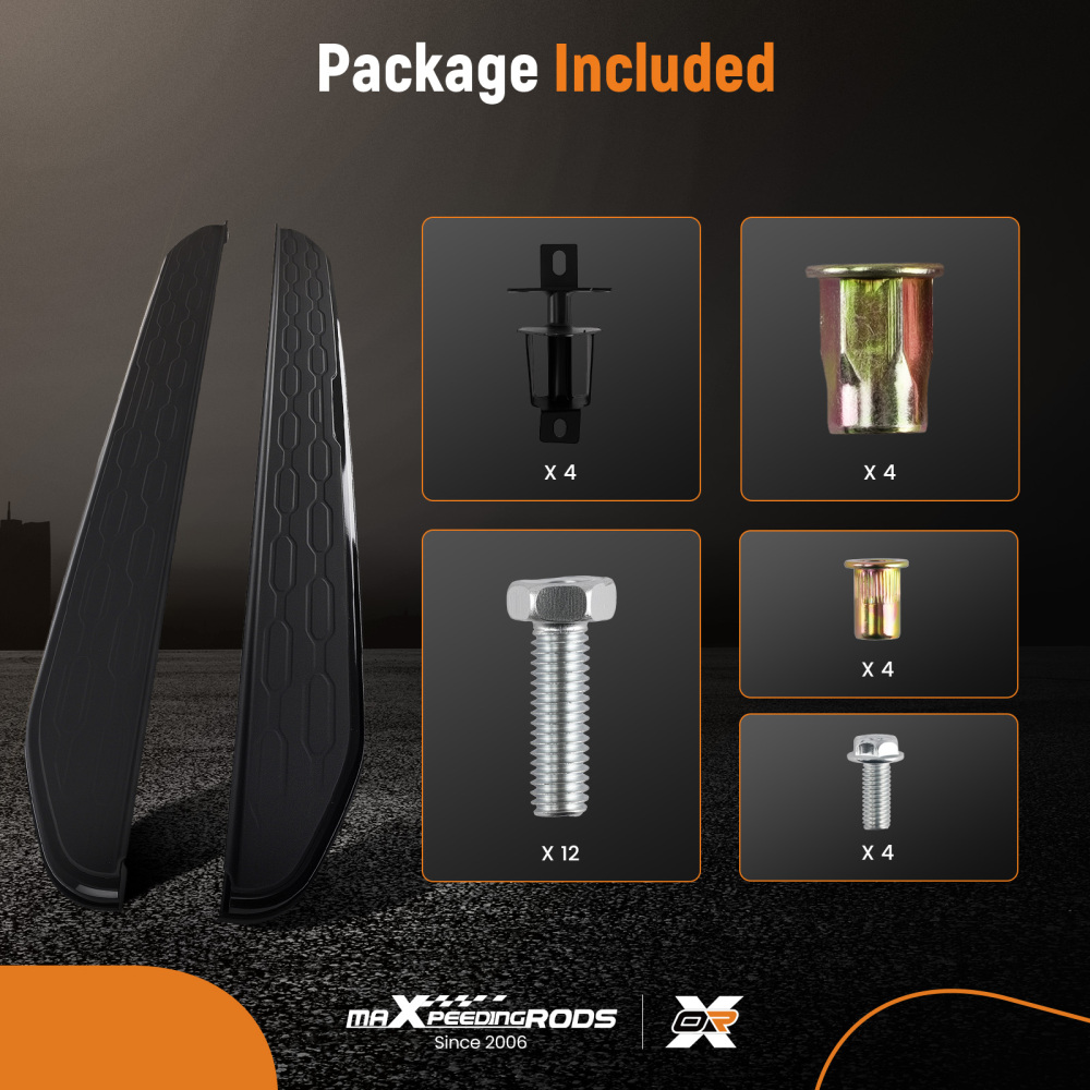 Nerf Bars Side Steps Running Boards compatible for Range Rover Evoque L538 11-18 Non-slip