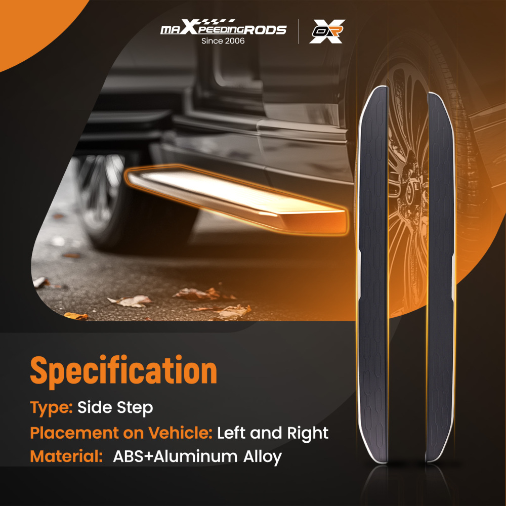 Nerf Bars Running Board Kit compatible for Range Rover Evoque L551 2018+ Side Steps Black