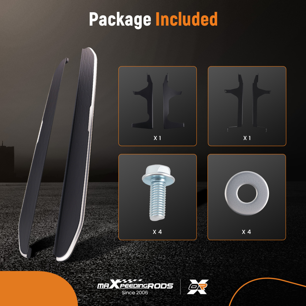 Nerf Bars Running Board Kit compatible for Range Rover Evoque L551 2018+ Side Steps Black