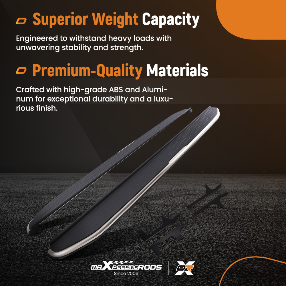 Nerf Bars Running Board Kit compatible for Range Rover Evoque L551 2018+ Side Steps Black