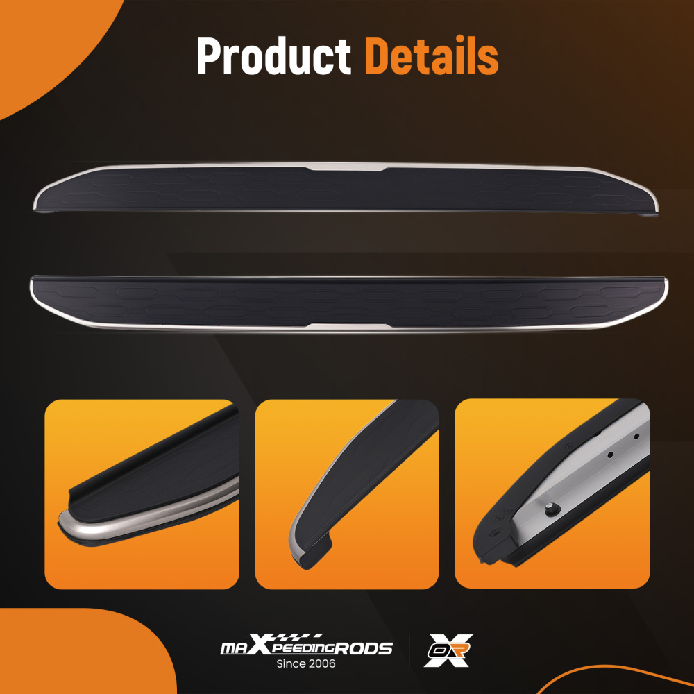 Nerf Bars Running Board Kit compatible for Range Rover Evoque L551 2018+ Side Steps Black