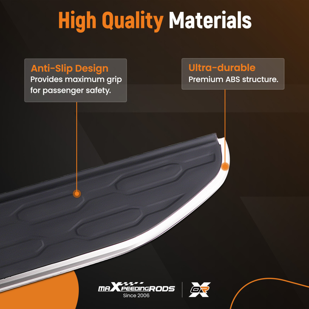 Nerf Bars Running Board Kit compatible for Range Rover Evoque L551 2018+ Side Steps Black