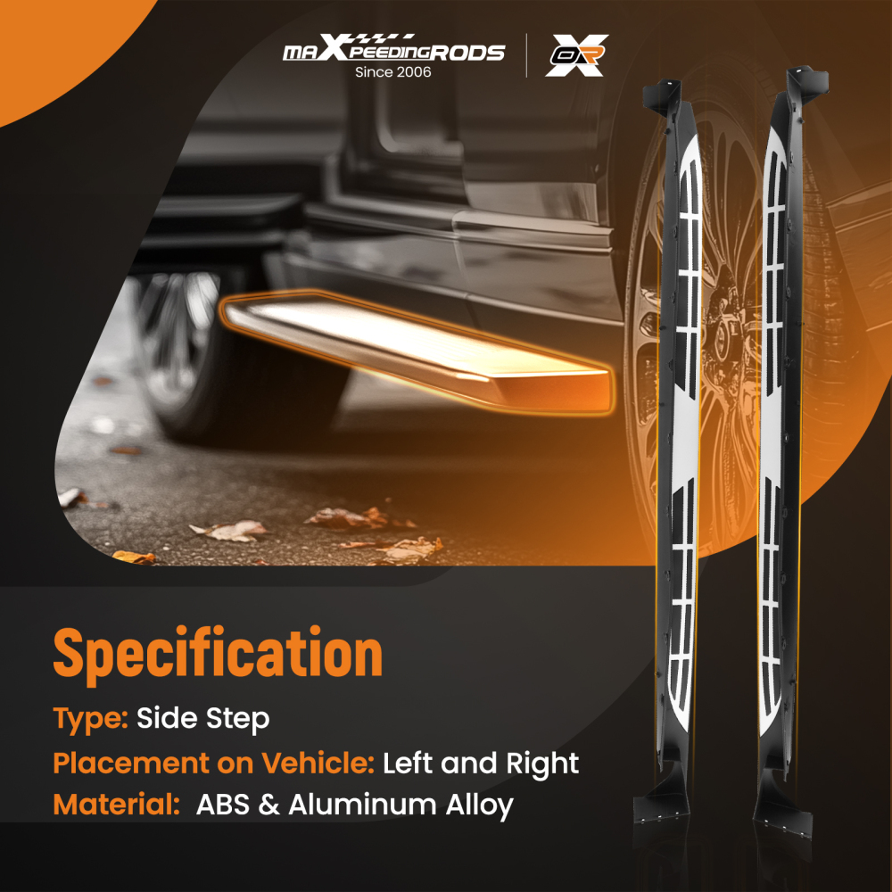 Step Rails Running Board compatible for Hyundai Santa FE 2013-18 Side Steps Protection