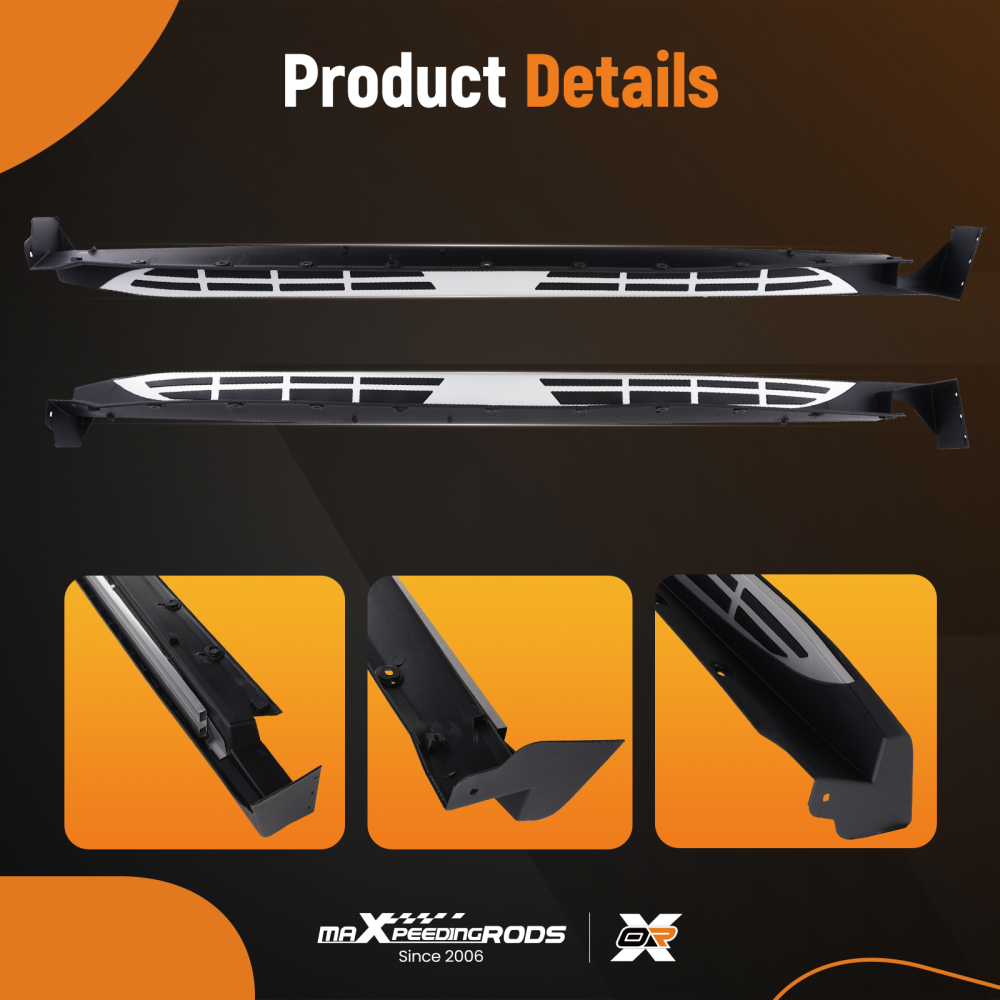 Step Rails Running Board compatible for Hyundai Santa FE 2013-18 Side Steps Protection